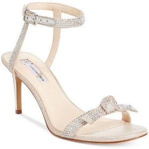 INC Nude Gold Formal Dressy Sandals Heels